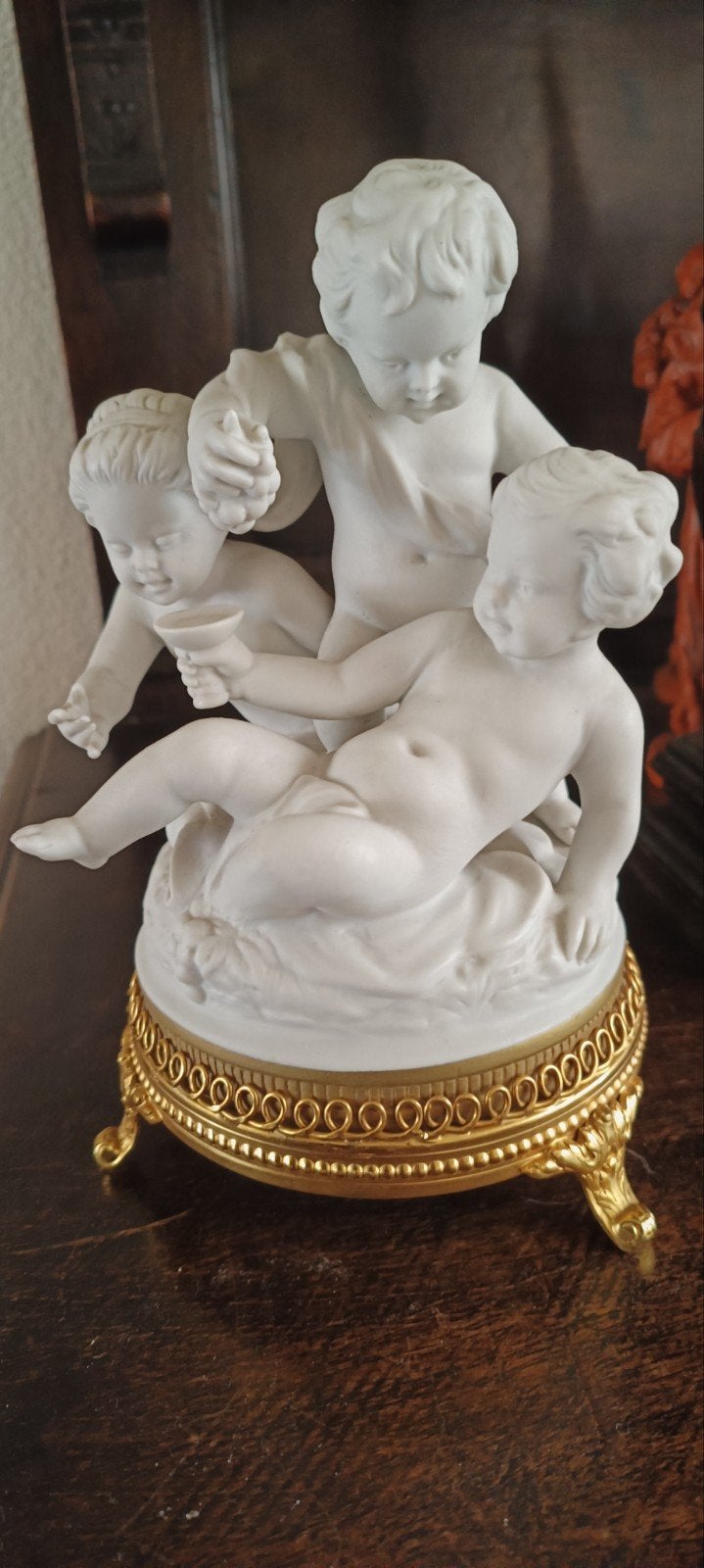 Capodimonte putti beeldengroep bisque porselein, Antiek en Kunst, Ophalen of Verzenden