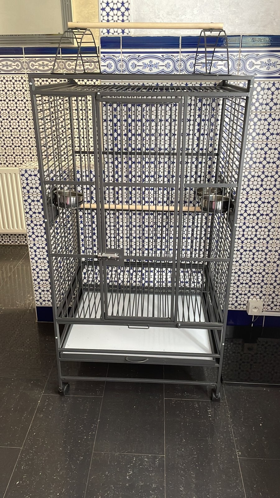 Cage pour perroquets, Ophalen, Gebruikt, Metaal, Vogelkooi