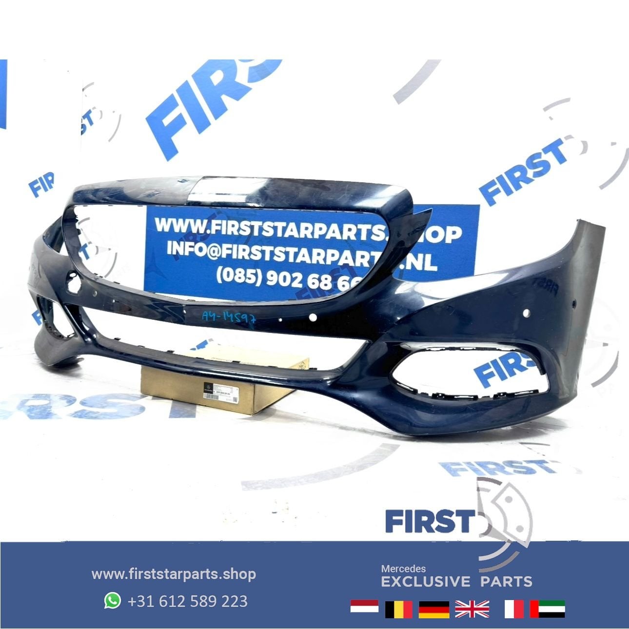 BUMPER W205 VOORBUMPER Mercedes C Klasse 2014-2019 ORIGINEEL, Gebruikt, -, Voor, Ophalen of Verzenden