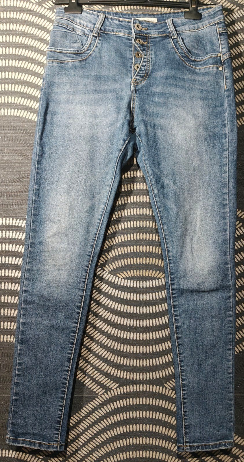 Jewelly Star Heart Jewelly Boyfriend Washed Jeans, Kleding | Dames, Ophalen of Verzenden, Zo goed als nieuw, Blauw, W30 - W32 (confectie 38/40)