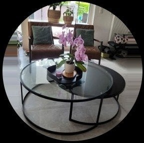 Table gigognes / Maison du monde-Eclipse, Huis en Inrichting, Woonaccessoires | Overige, Ophalen, Zwart, Zo goed als nieuw, Metaal