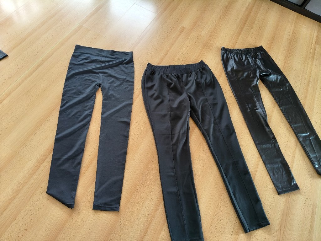 3 Zwarte leggings maat XL/ 44 (zgan), Enlèvement ou Envoi, Comme neuf, Taille 48/52 (XL)