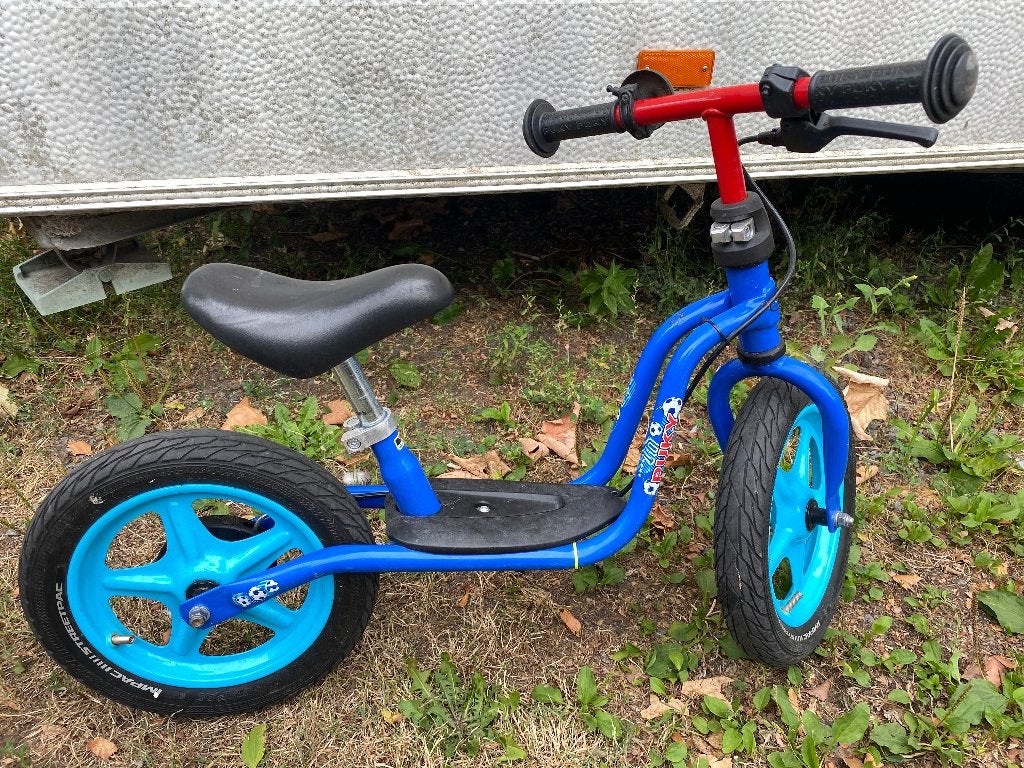 Loopfiets 12 inch blauw, Ophalen, Gebruikt, Loopfiets