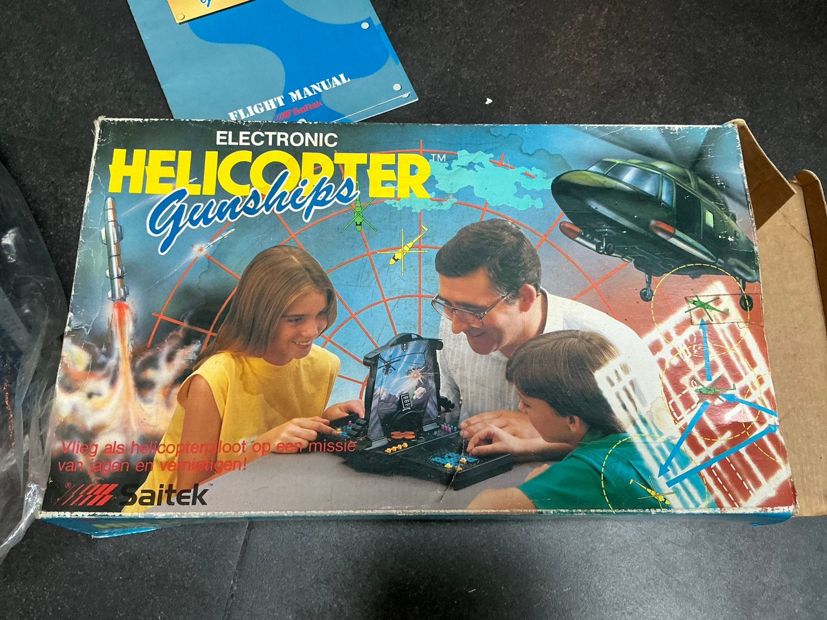 Vintage Saitek Helicopter Gunships Spel – Compleet met Doos!, Ophalen, Gebruikt