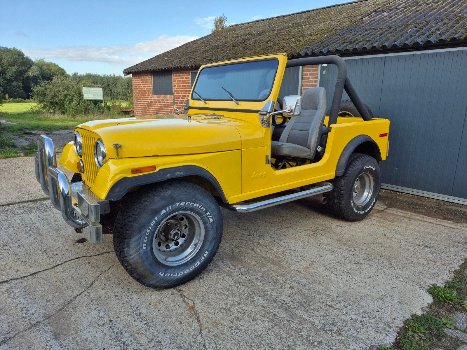 Jeep CJ7 Originele V8 304 T18 en Dana 300, Auto's, Jeep, Cabriolet, Geel, 5200 cc