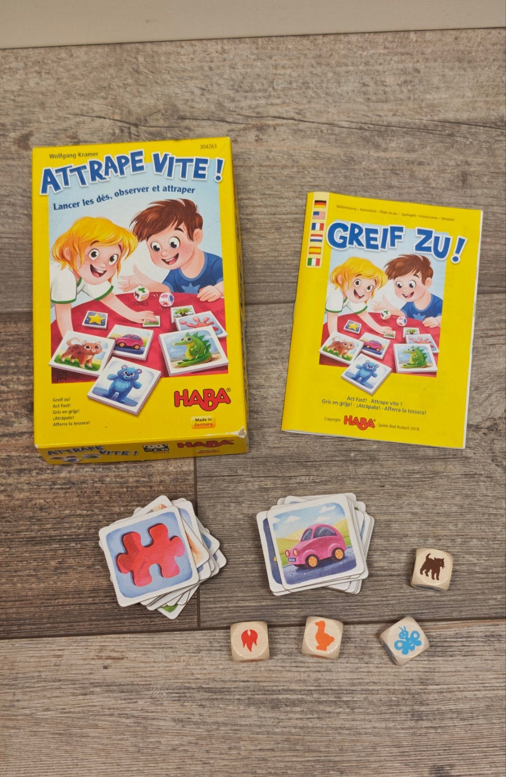 Jeu Haba Attrape vite !, Hobby & Loisirs créatifs, Enlèvement ou Envoi, Utilisé, Haba