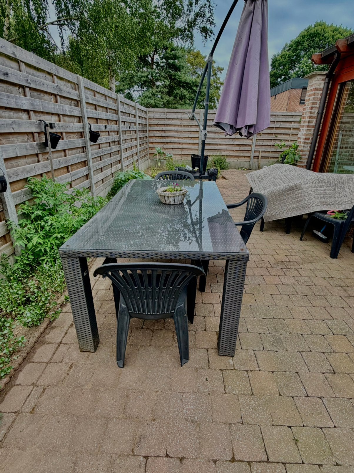 Tuin tafel met 6 stoelen, Ophalen, Zo goed als nieuw