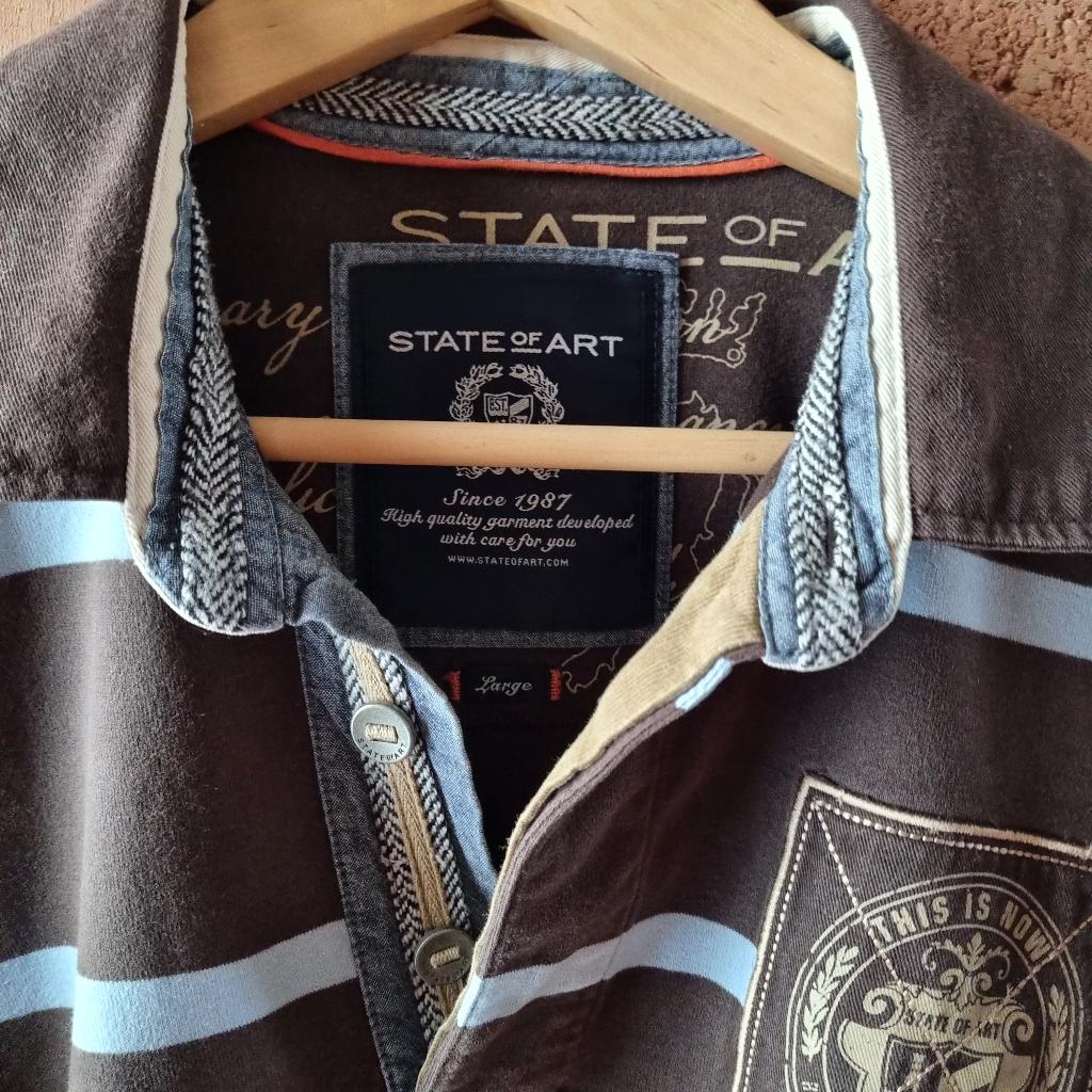 Polo homme manches longues, State of Art, Enlèvement ou Envoi, Brun, Autres tailles