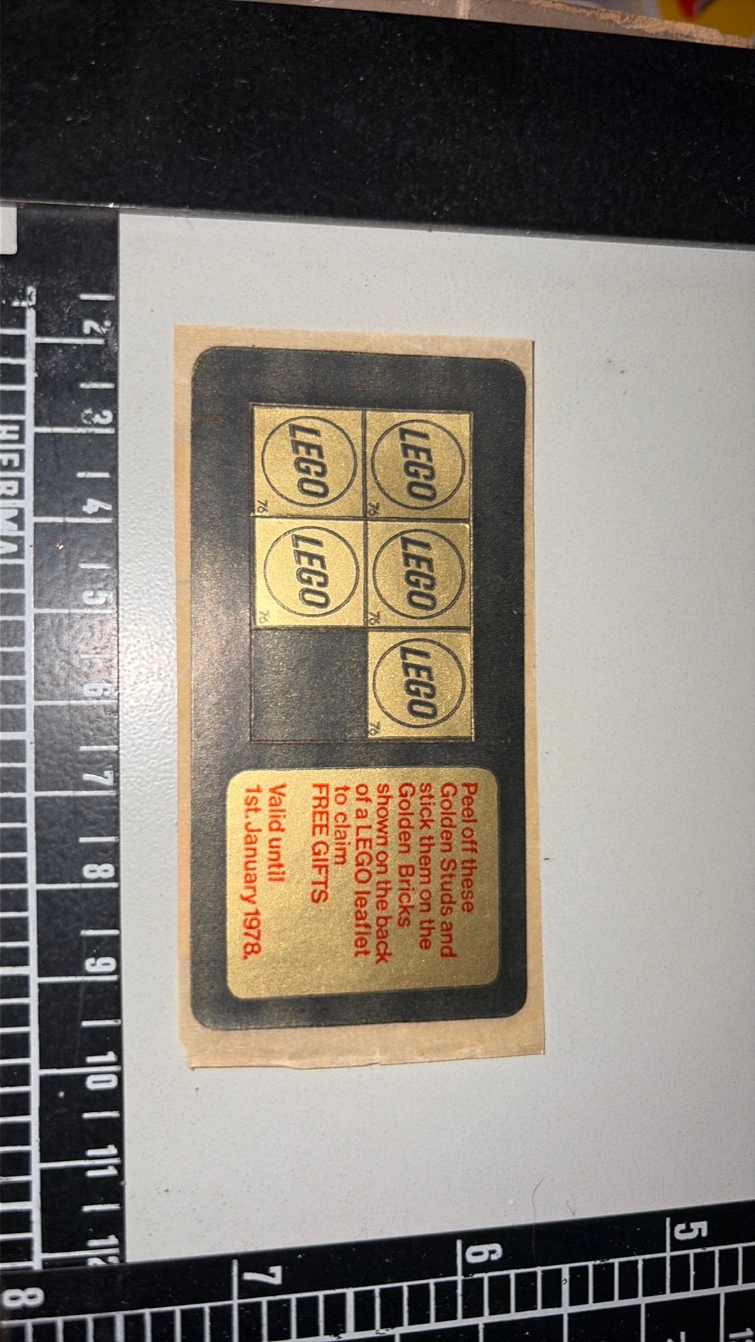 LEGO "Golden Studs / Golden Bricks" Promotievel (1975–1977), Hobby en Vrije tijd, Ophalen of Verzenden, Nieuw