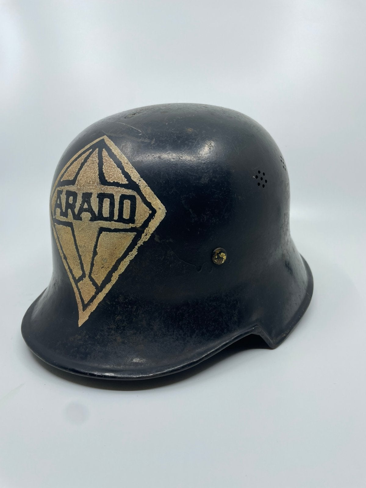 WO2 Arado Werkschutz/Luftschutz Helm – D.R.P. Thale, Ophalen, Luchtmacht, Helm of Baret