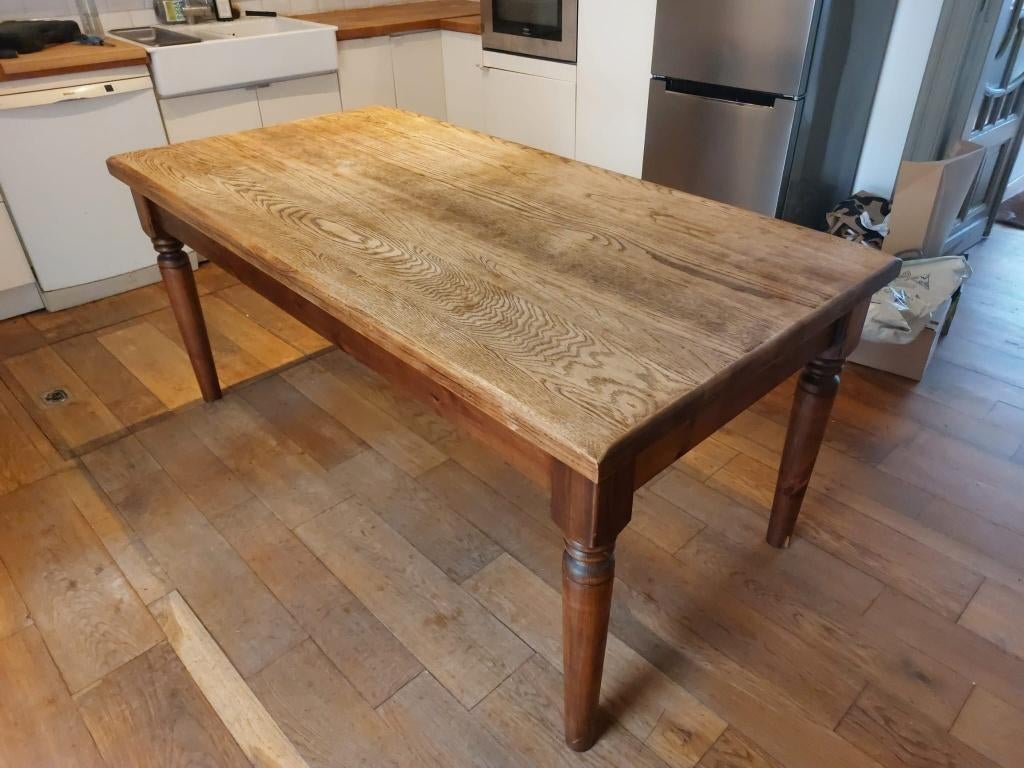 houten tafel, Huis en Inrichting, Tafels | Eettafels, Gebruikt, 50 tot 100 cm, 150 tot 200 cm, Vijf personen of meer, Rechthoekig