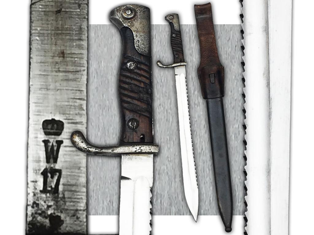 🚨Rare BAIONNETTE G98 PRUSSIENNE HOLLER Dents de scie 1917, Enlèvement ou Envoi, Armée de terre, Épée ou sabre