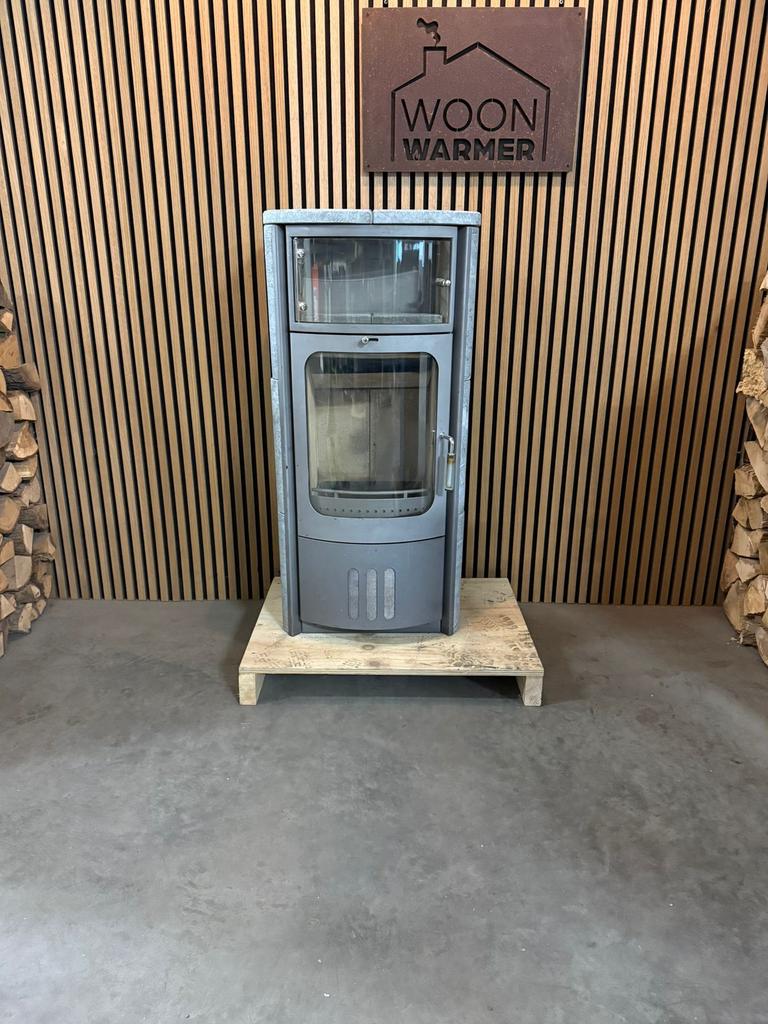 25203 Speksteenkachel Hark 7kw, Ophalen, Zo goed als nieuw, Hout, Houtkachel