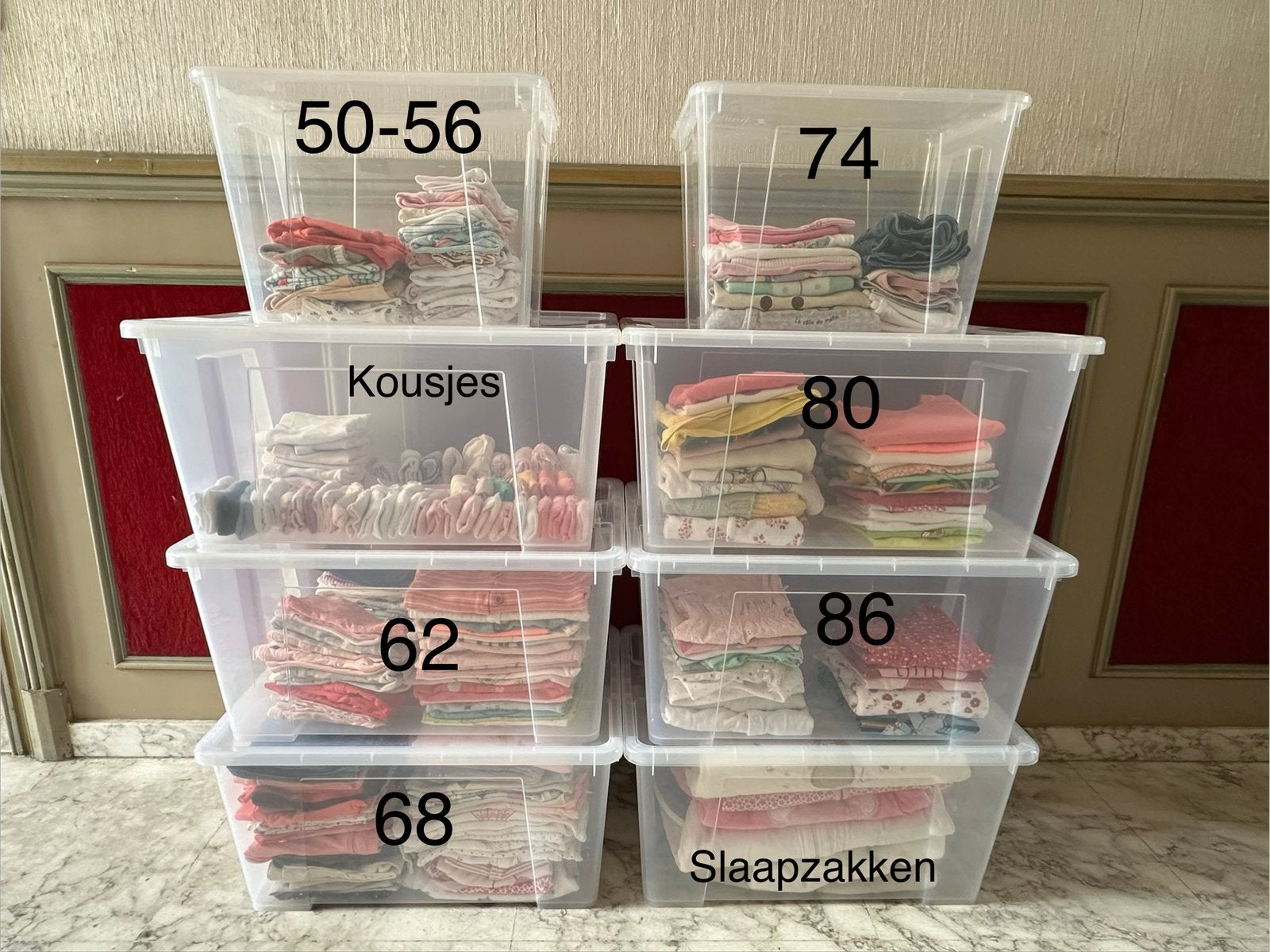 Groot pakket babykleding meisje maat 50-86 + slaapzakken, Kinderen en Baby's, Babykleding | Baby-kledingpakketten, Gebruikt, Maat 50