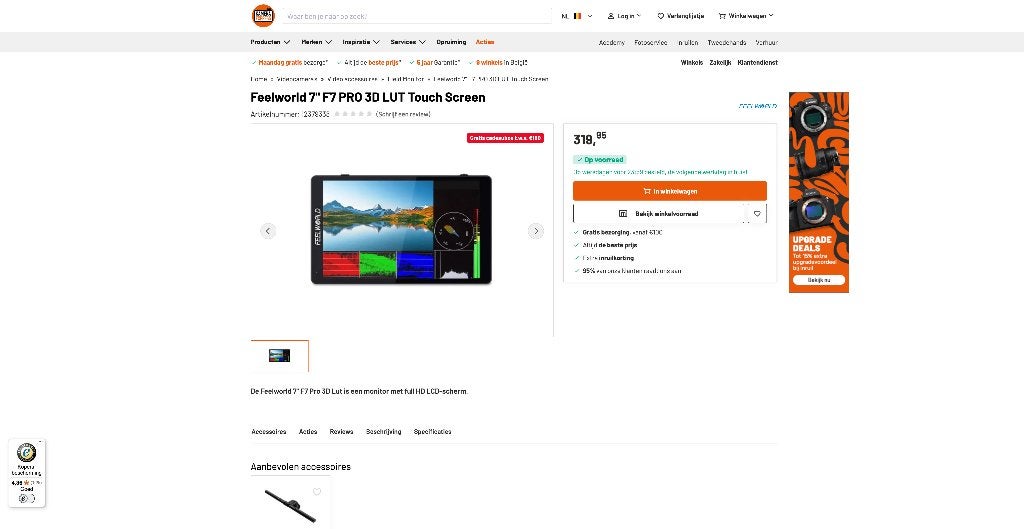 FEELWORLD F7 PRO 4K MONITOR, Computers en Software, Monitoren, Ophalen, Nieuw, Ultra HD (4K)
