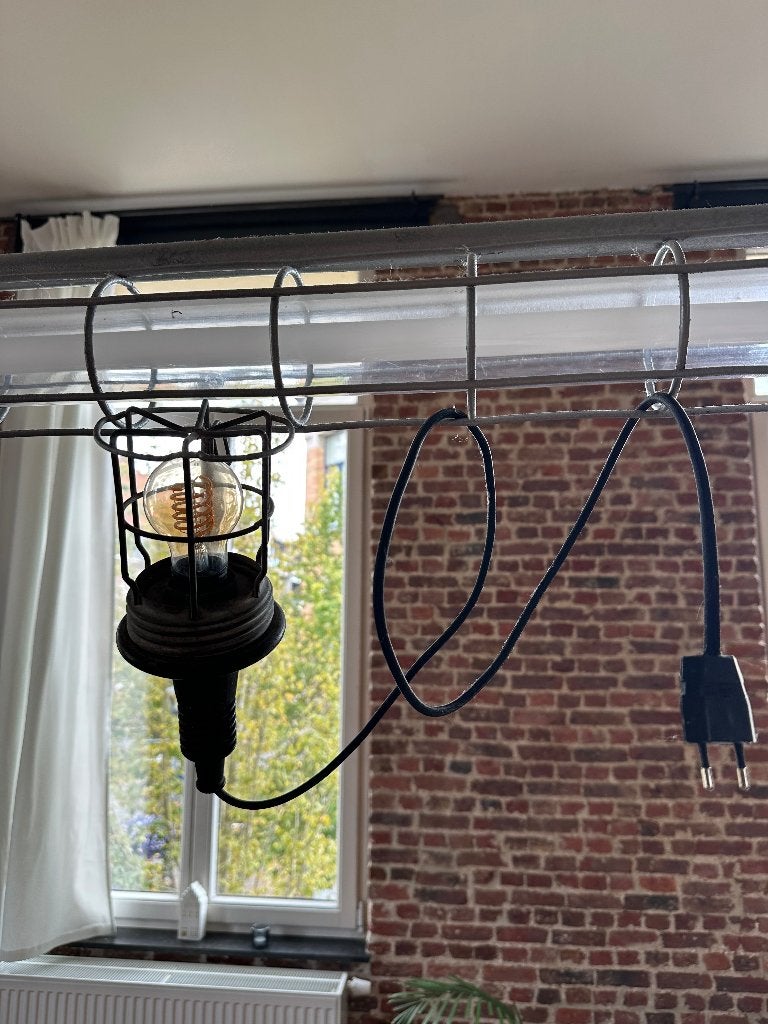 Industriële wandlamp 1 | vintage fabriekslamp | E27, Ophalen, Zwart, E27 (groot), Zo goed als nieuw