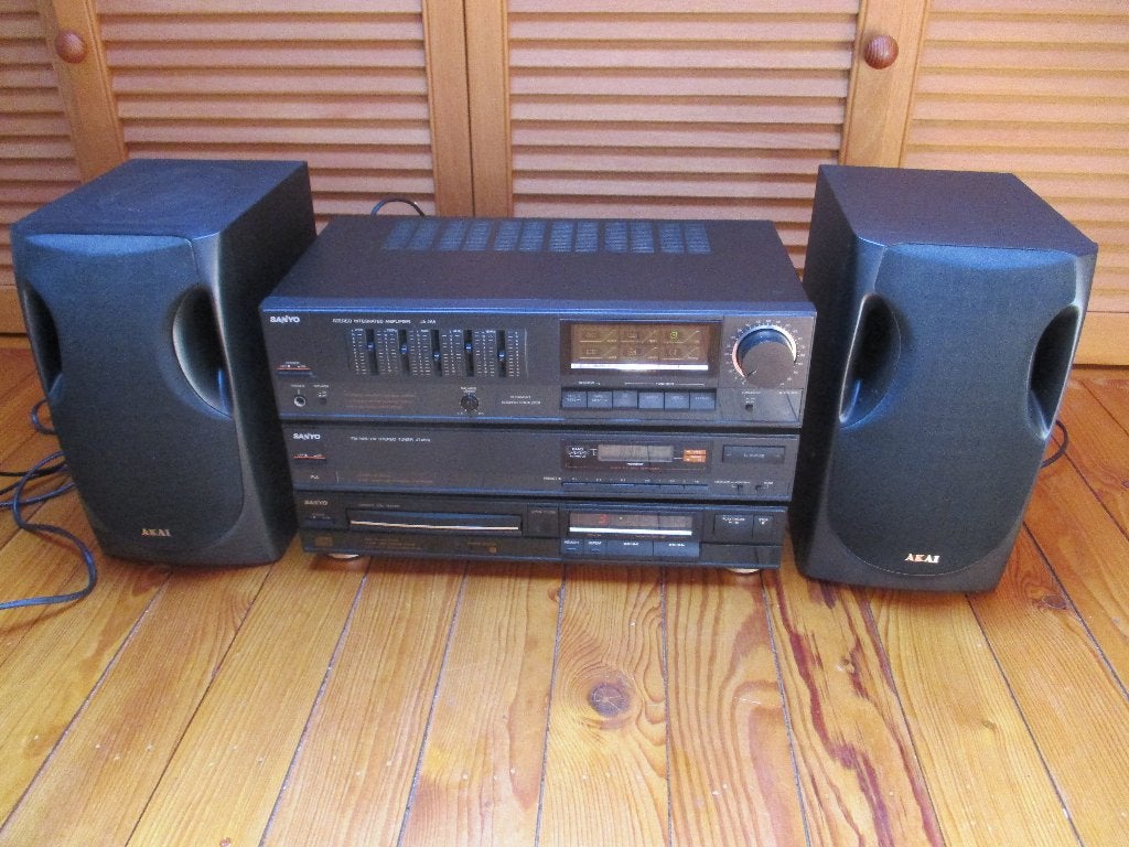 Vintage Sanyo stereoketen in zeer goede staat, Enlèvement, Utilisé, Lecteur CD, Autres marques