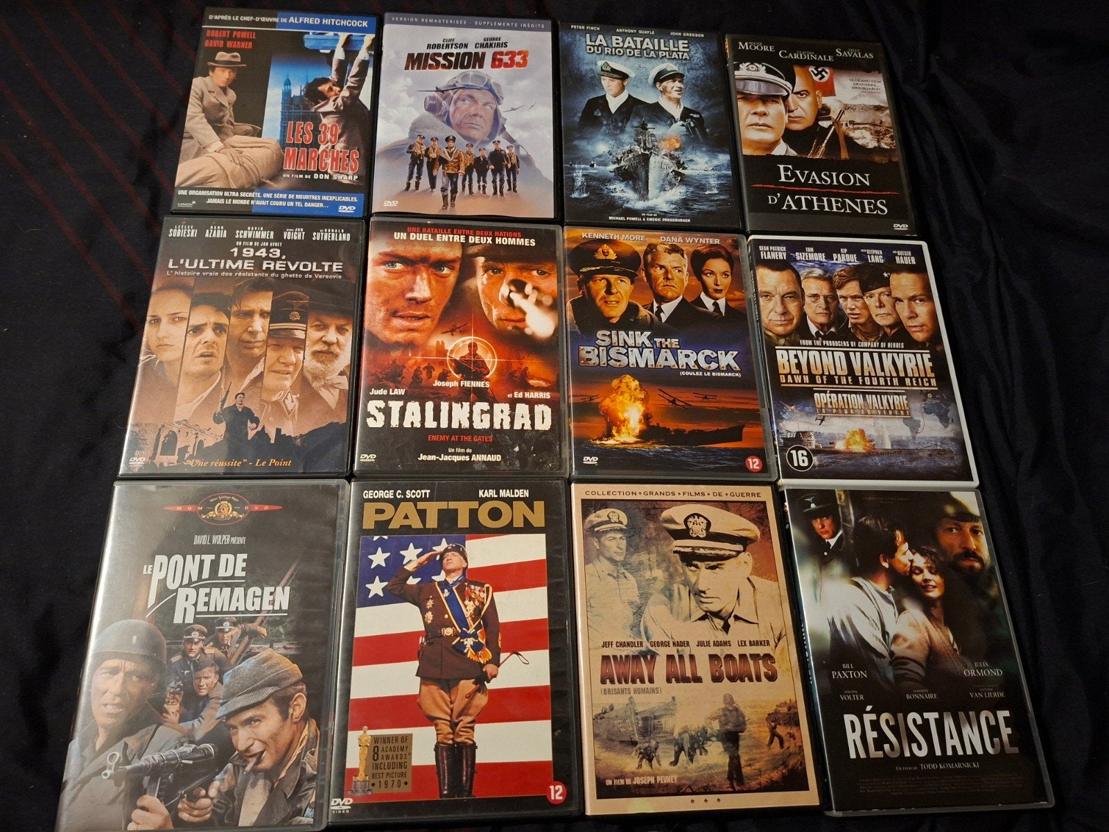 A vendre 55 dvd films de guerres, CD & DVD, Enlèvement ou Envoi, Guerre, Néerlandais, Comprend un boîtier