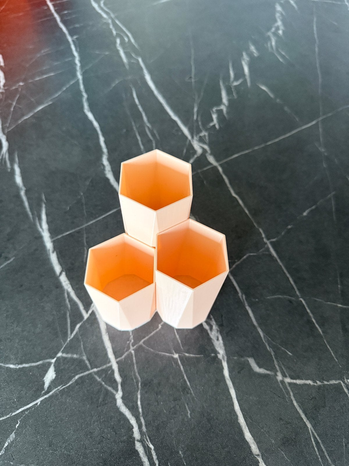 Lot de 3 pots de fleurs géométriques, Enlèvement ou Envoi