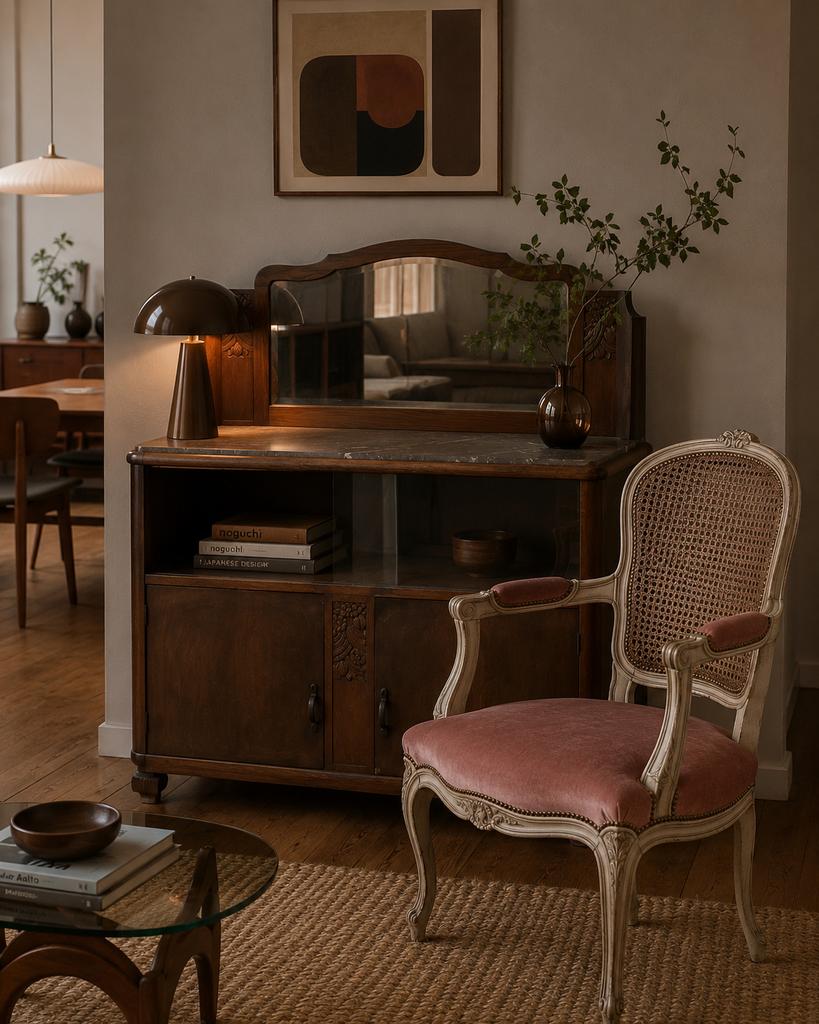 Uniek Art Deco Dressoir met Marmeren Blad, Ophalen