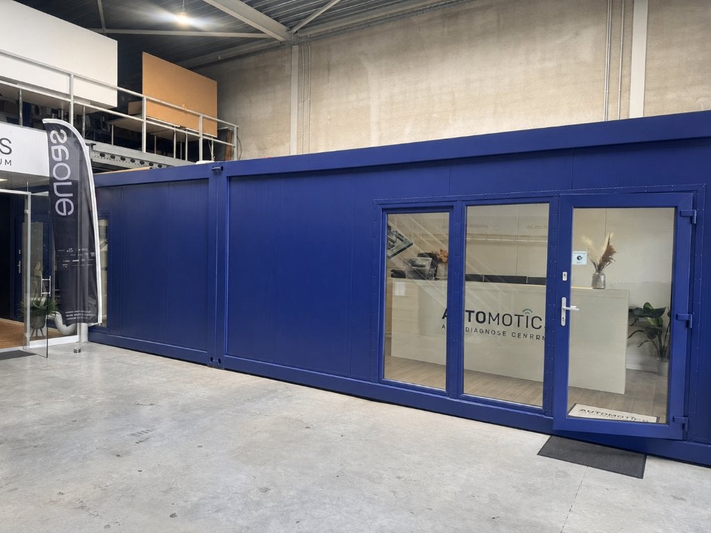 Ruime kantoorunit: 2 gekoppelde containers, Ophalen