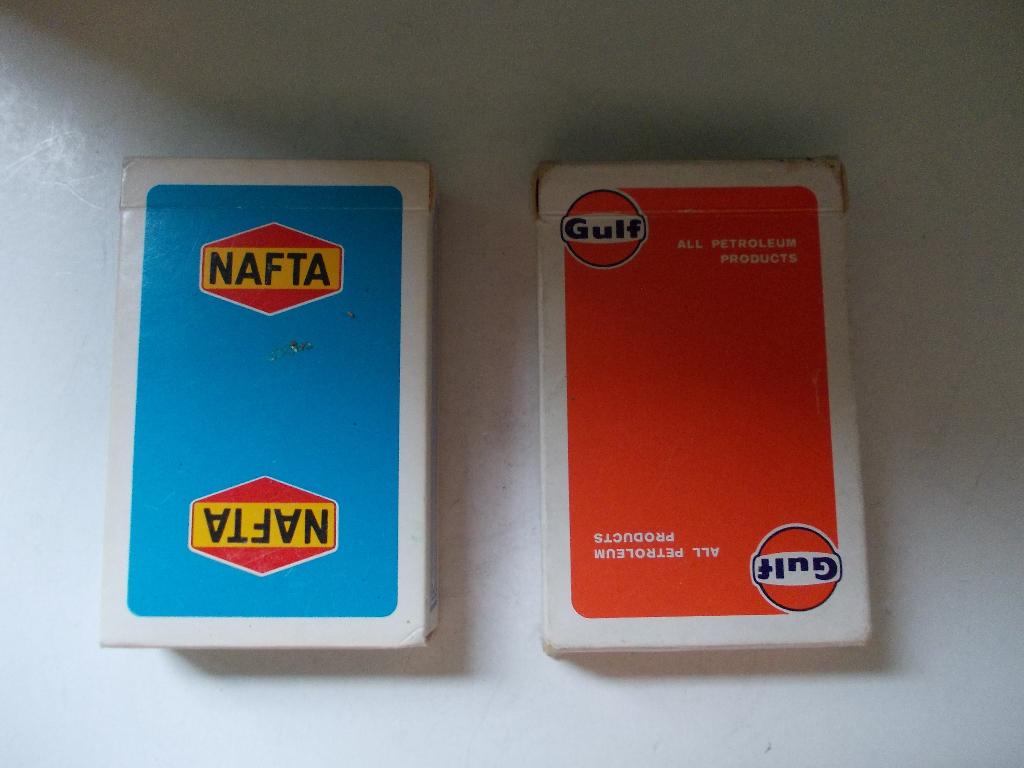 Speelkaarten Gulf en Nafta, Collections, Marques & Objets publicitaires, Enlèvement ou Envoi, Utilisé, Ustensile
