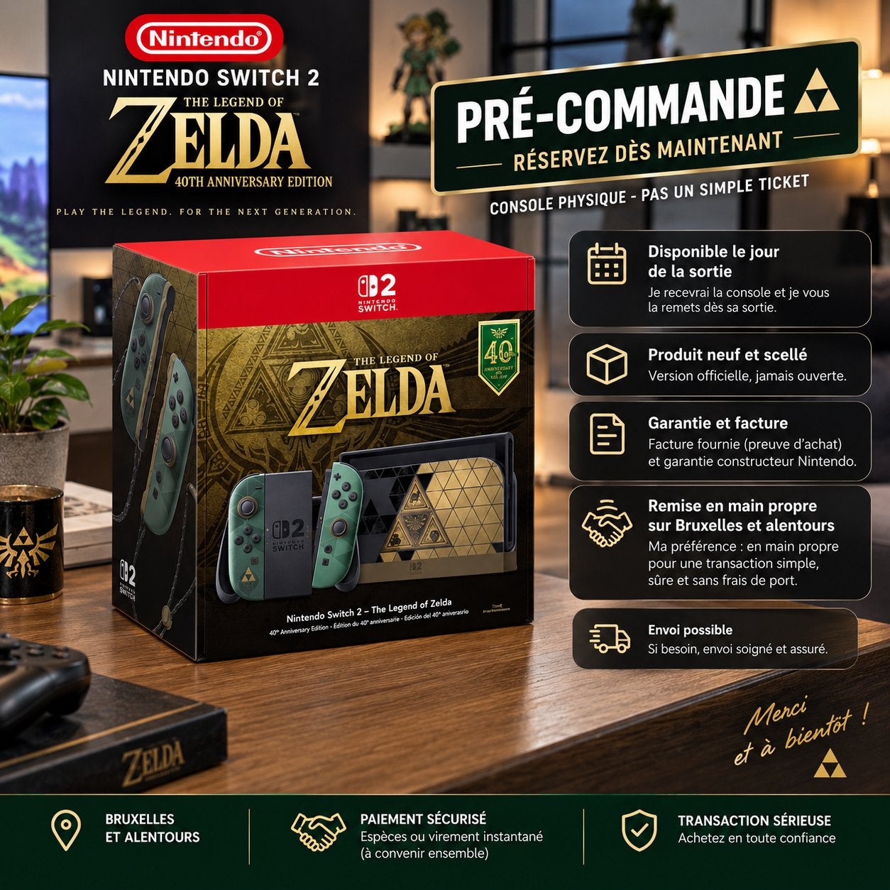 Switch 2 „40th Anniversary Zelda” vooraf bestellen, Ophalen of Verzenden, Zo goed als nieuw