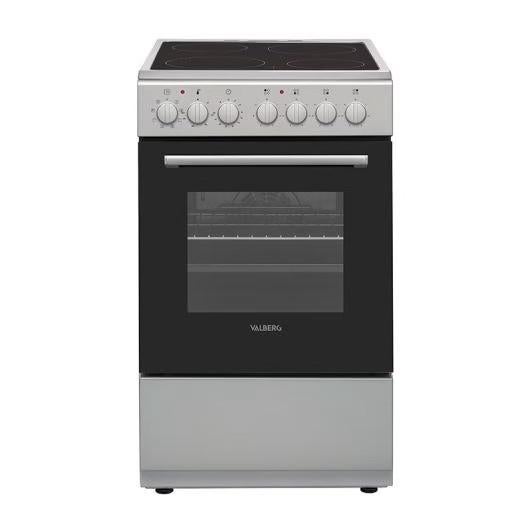 Cuisinière vitrocéramique VALBERG VC 5060 4MC S701T, Classe énergétique A ou plus économe, 85 à 90 cm, 4 zones de cuisson, Enlèvement