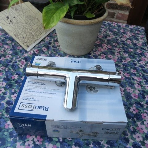 Thermostatische kraan X2O (douchemengkraan) Blaufoss, Doe-het-zelf en Bouw, Sanitair, Ophalen of Verzenden, Nieuw, Chroom, Kraan