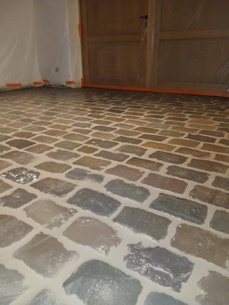 Plaatsen van vloer kassei, Doe-het-zelf en Bouw, Ophalen, Zo goed als nieuw