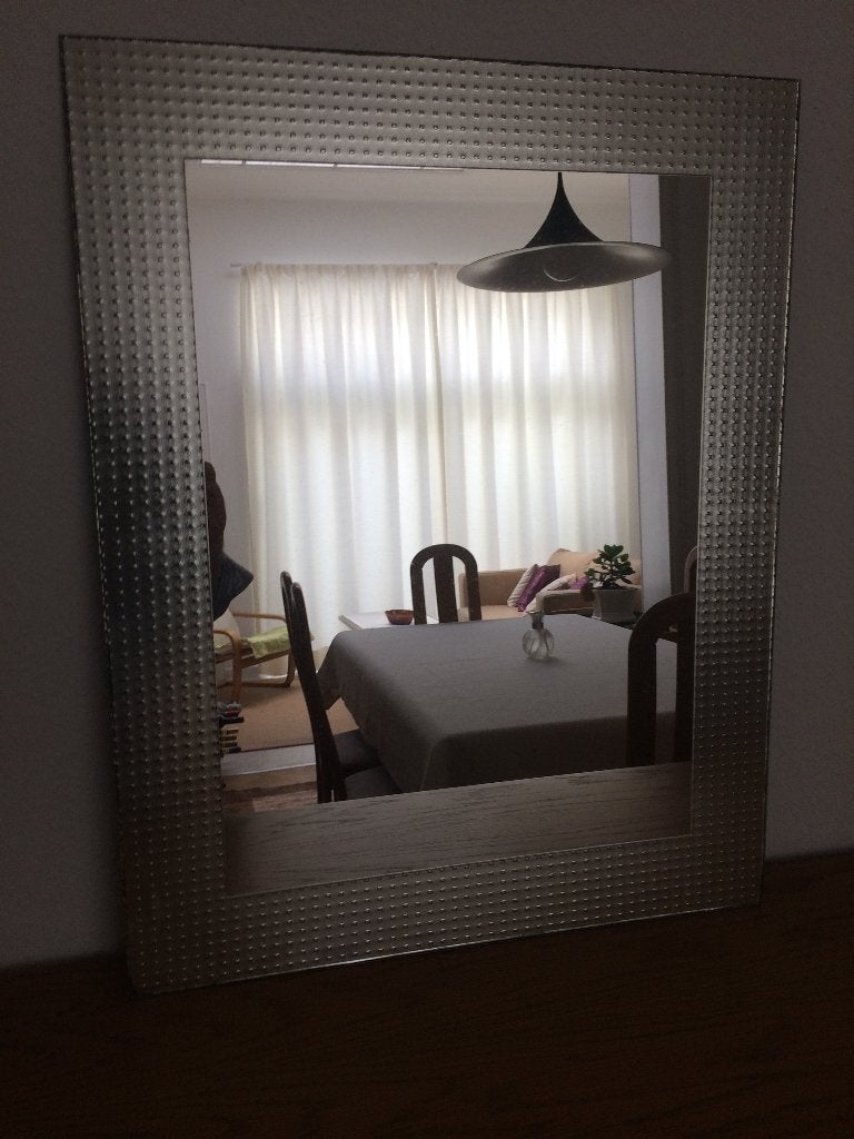 Miroir moderne (légèrement endommagé), Enlèvement ou Envoi, Moins de 100 cm, Utilisé, Rectangulaire