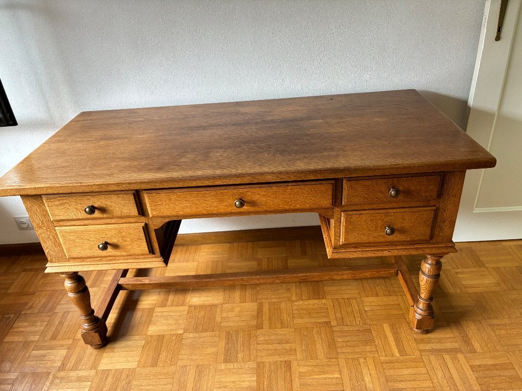 Bureau franse eik, Huis en Inrichting, Ophalen, Overige typen, Hout, Bruin
