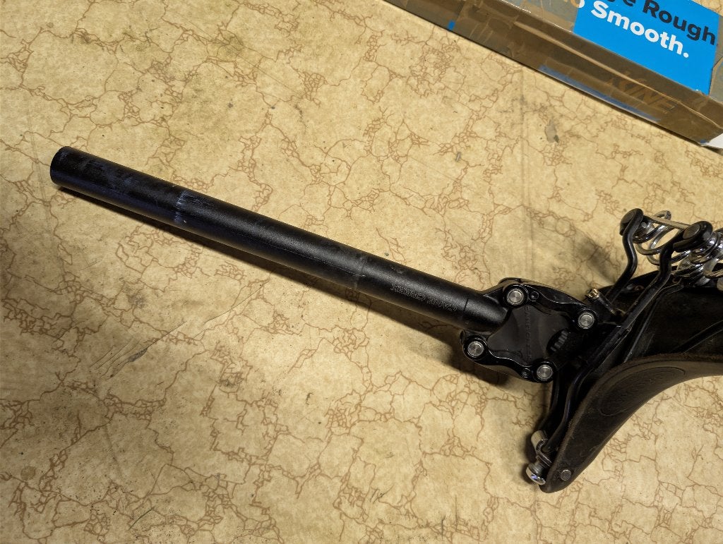 Tige de selle suspendue Cane Creek avec selle en cuir Brooks, Enlèvement ou Envoi, Comme neuf, Selle