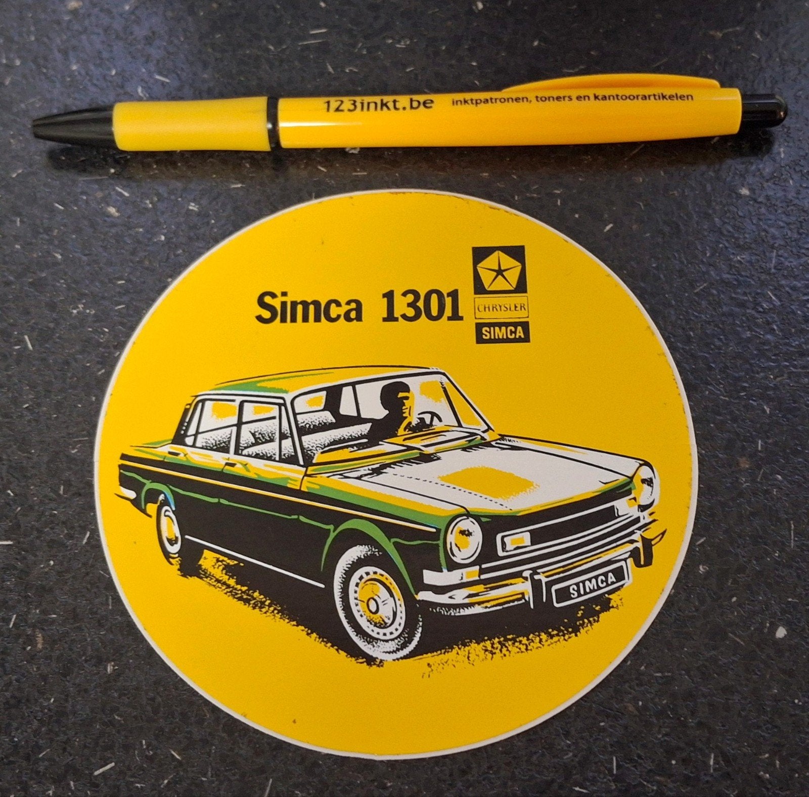 autocollant de marque de voiture Simca 1301, Collections, Enlèvement ou Envoi, Comme neuf, Voiture ou Moto