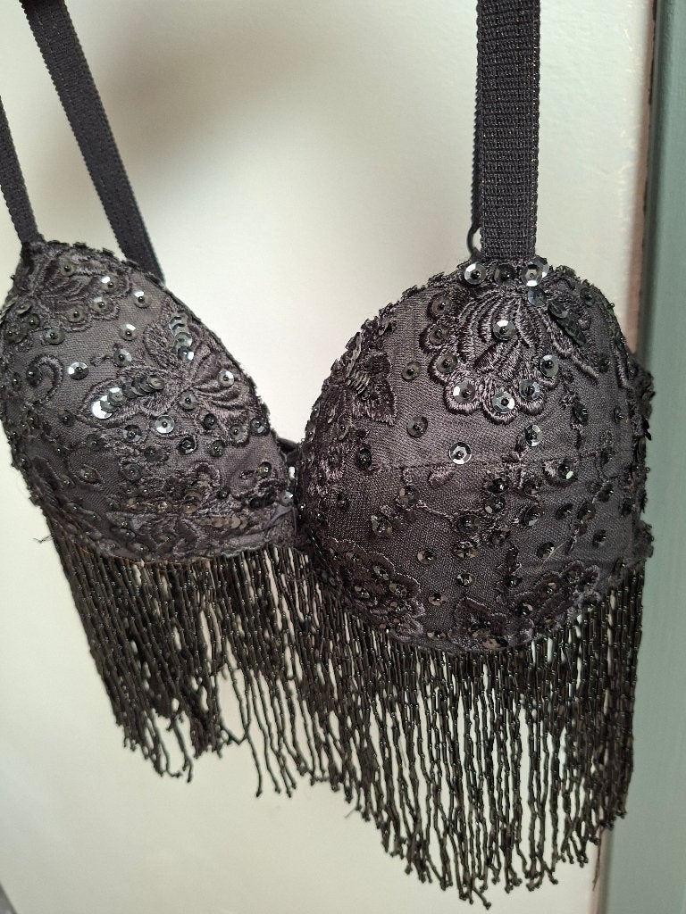 Soutien à frange, Kleding | Dames, Ondergoed en Lingerie, Sans marque, Ophalen, Zwart, BH