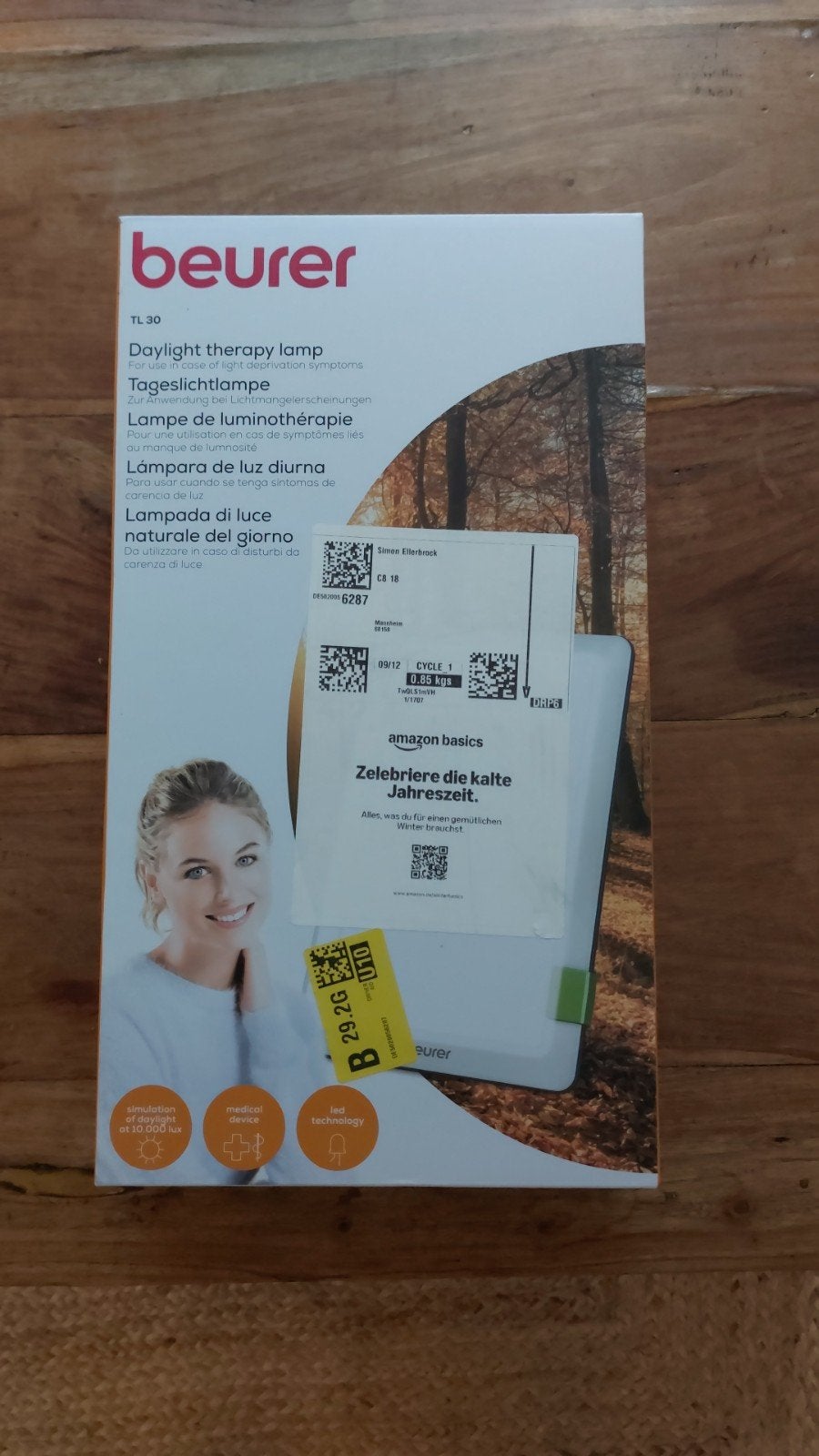 Beurer Lampe de luminothérapie TL30, Neuf, Éclairage LED, Blanc, Synthétique