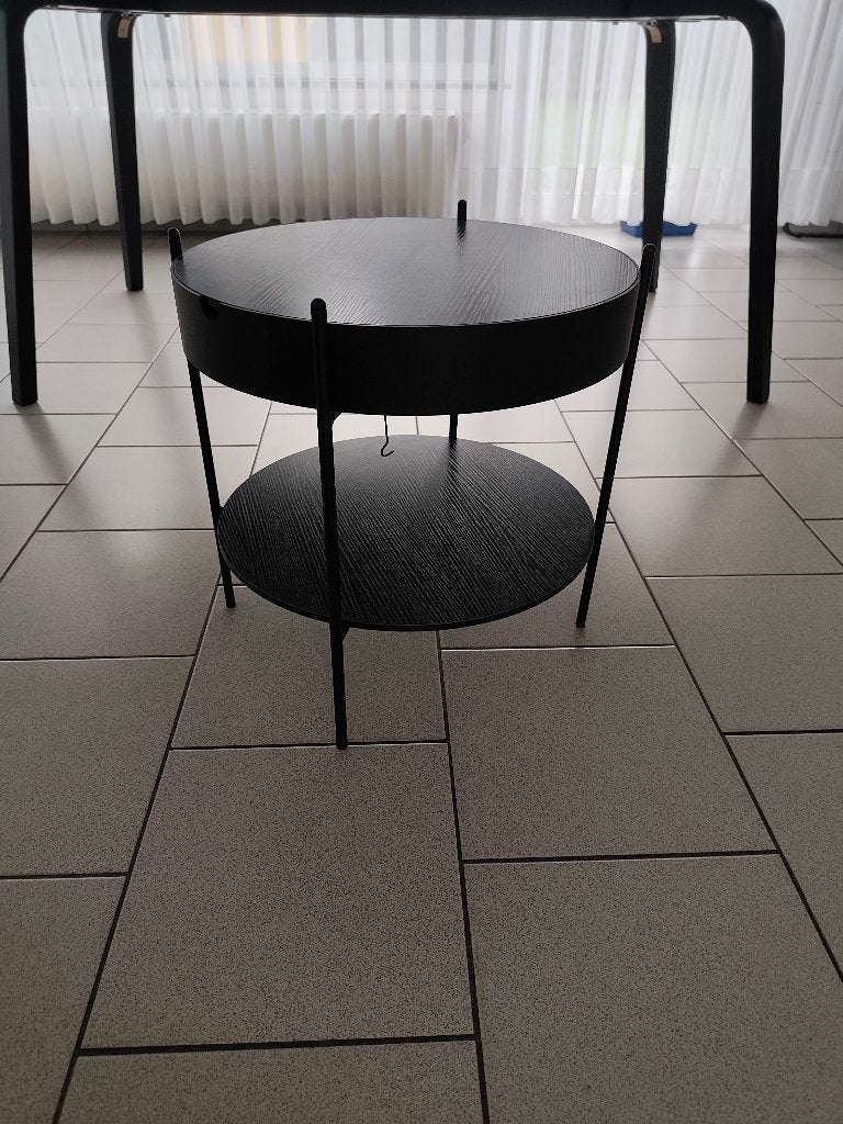 Bijzettafel, Ophalen, Zo goed als nieuw, Rond, Hout