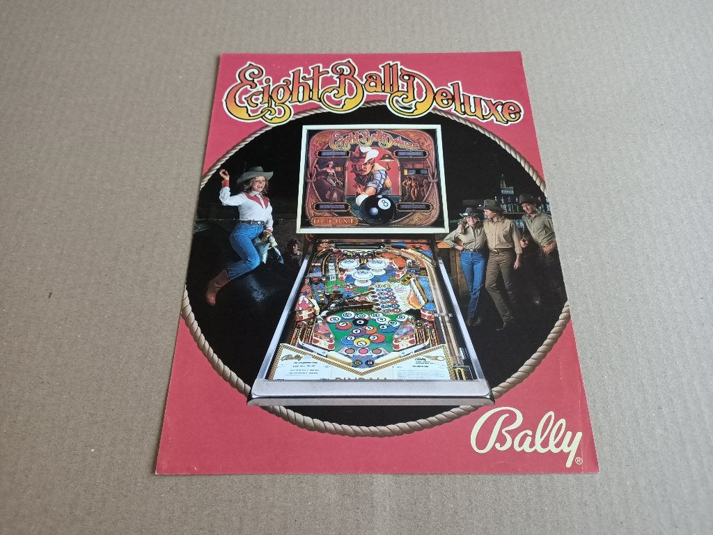 Flyer: Bally Eightball De Luxe (1981) Flipperkast, Verzamelen, Automaten | Flipperkasten, Verzenden, Flipperkast, Bally