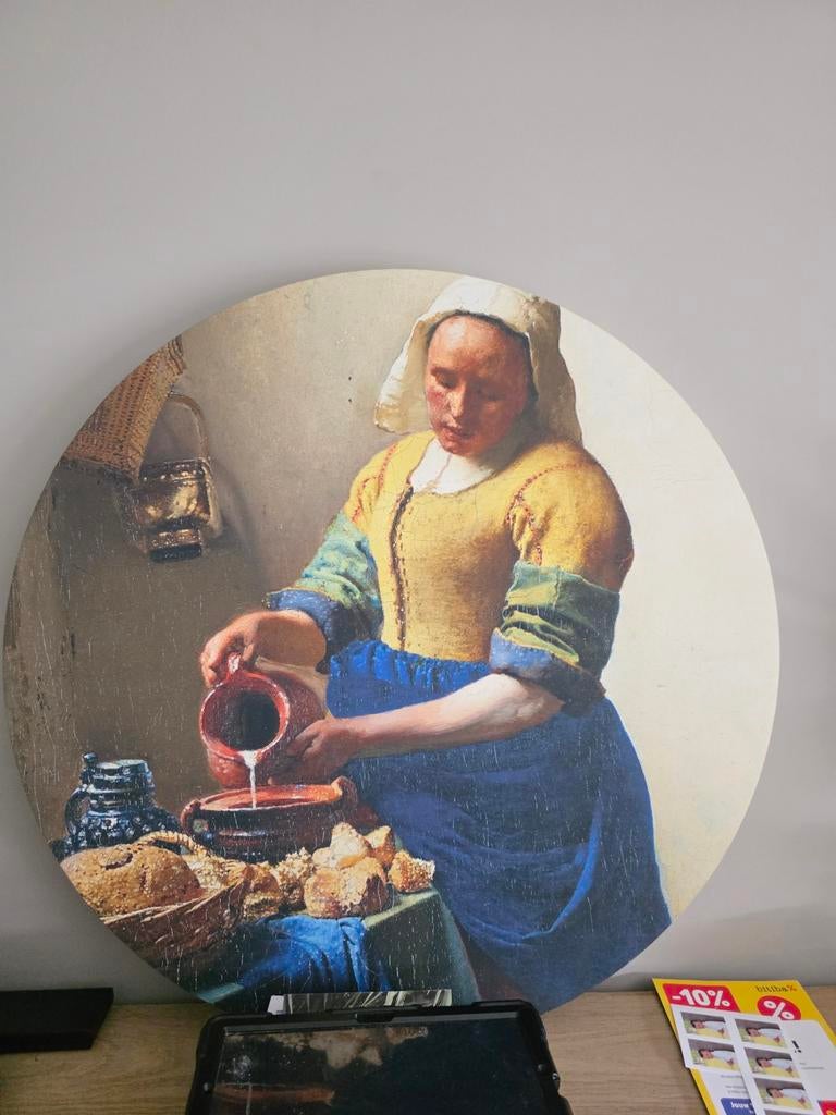 Melkmeisje schilderij., Antiek en Kunst, Ophalen