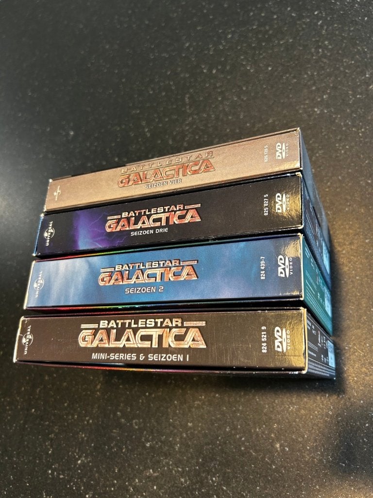 Battlestar Galactica complete serie DVD Seizoen 1 t/m 4, Cd's en Dvd's, Ophalen, Zo goed als nieuw, Science Fiction en Fantasy