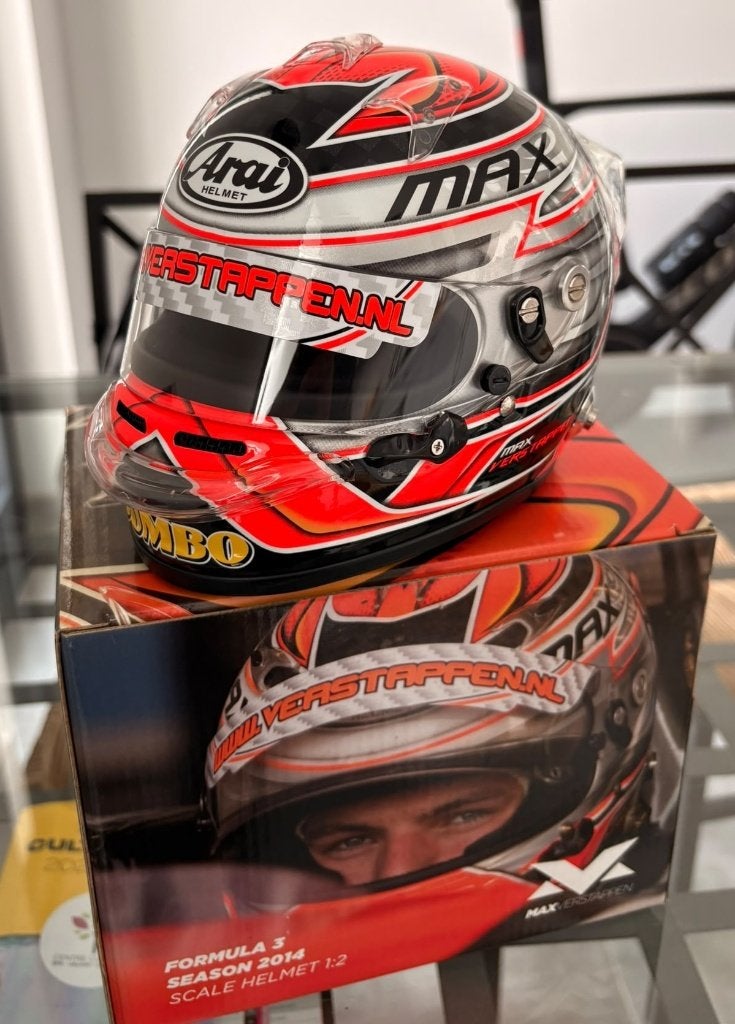 Max Verstappen 2014 Formula 3 Helmet - 1:2 Model, Hobby en Vrije tijd, Ophalen of Verzenden, Nieuw, Overige typen