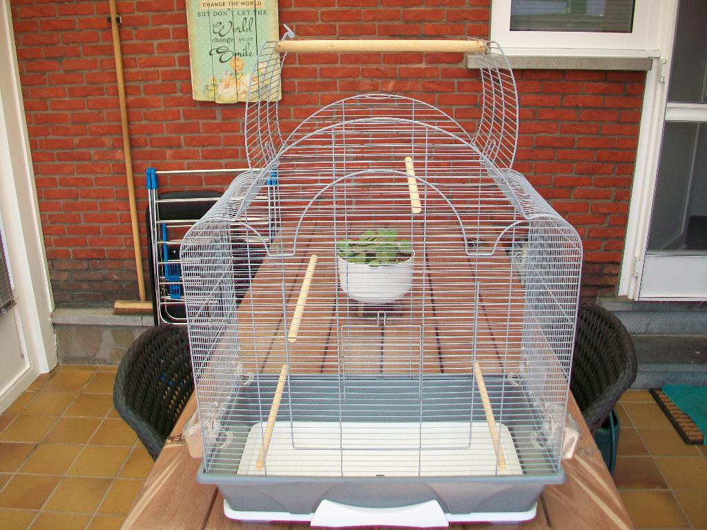 Vogelkooi als Nieuw, Dieren en Toebehoren, Ophalen, Zo goed als nieuw, Aluminium, Vogelkooi