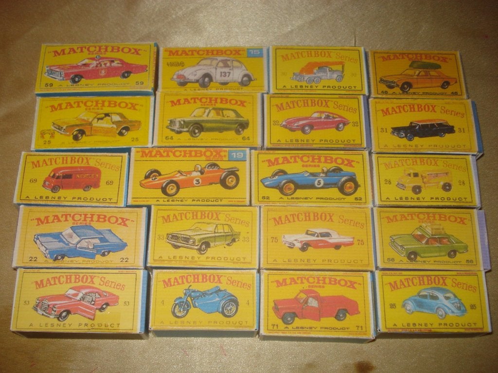 LESNEY MATCHBOX Lot 1 de 20 Boîtes Reproductions, Enlèvement ou Envoi, Neuf, Voiture