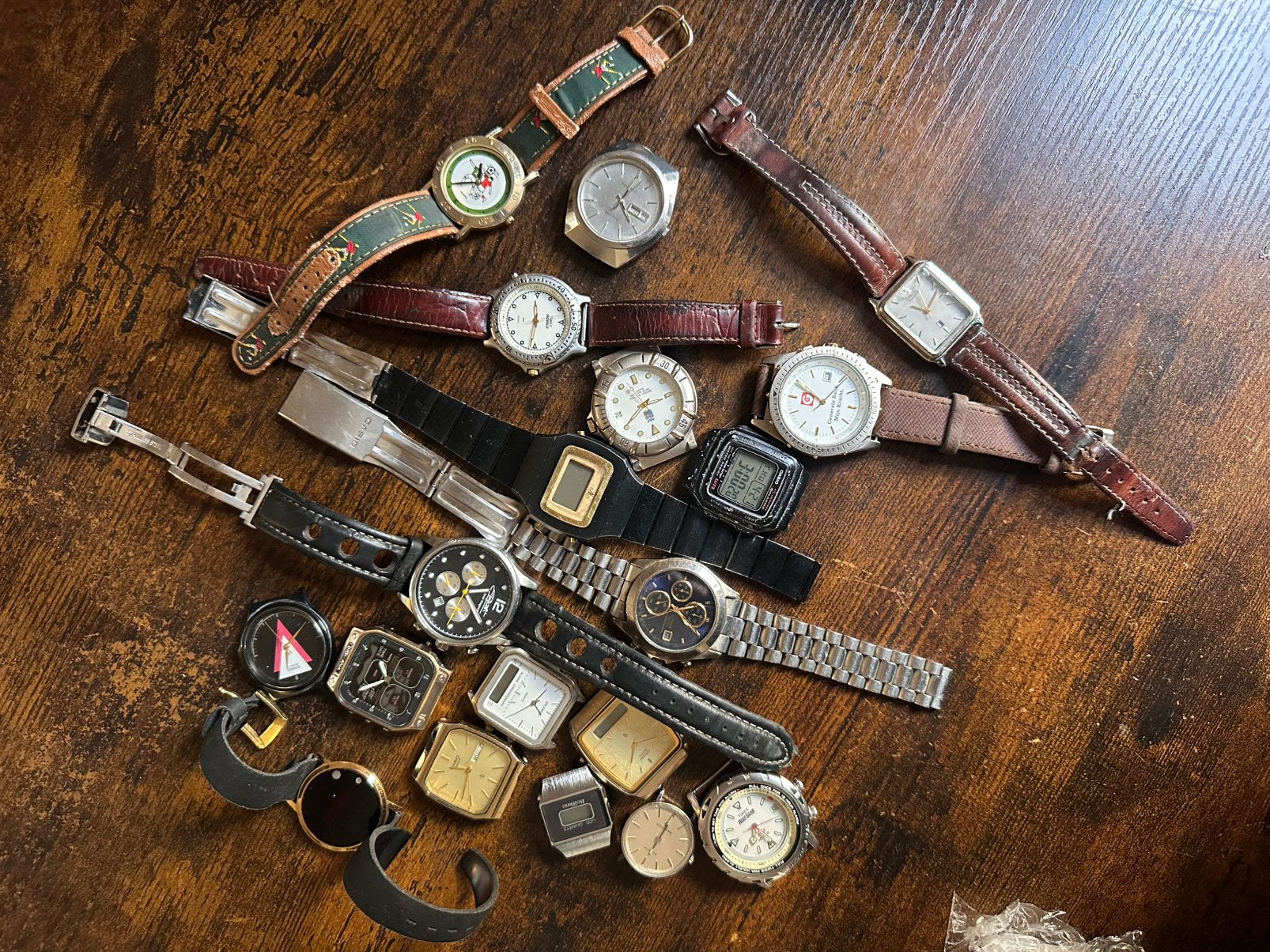 Lot 19 horloges CASIO citizen en…, Overige merken, Overige materialen, Gebruikt, Polshorloge