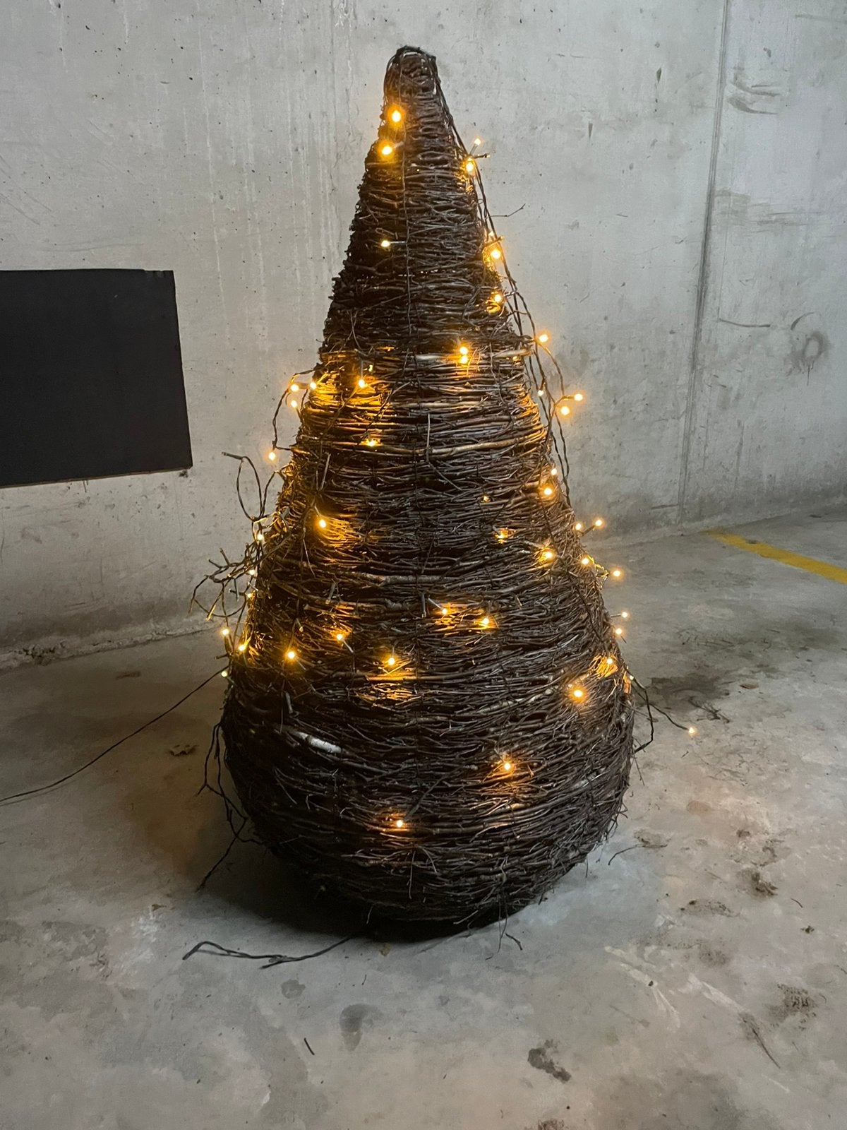 kerstboom van wilgentakken, Ophalen, Gebruikt