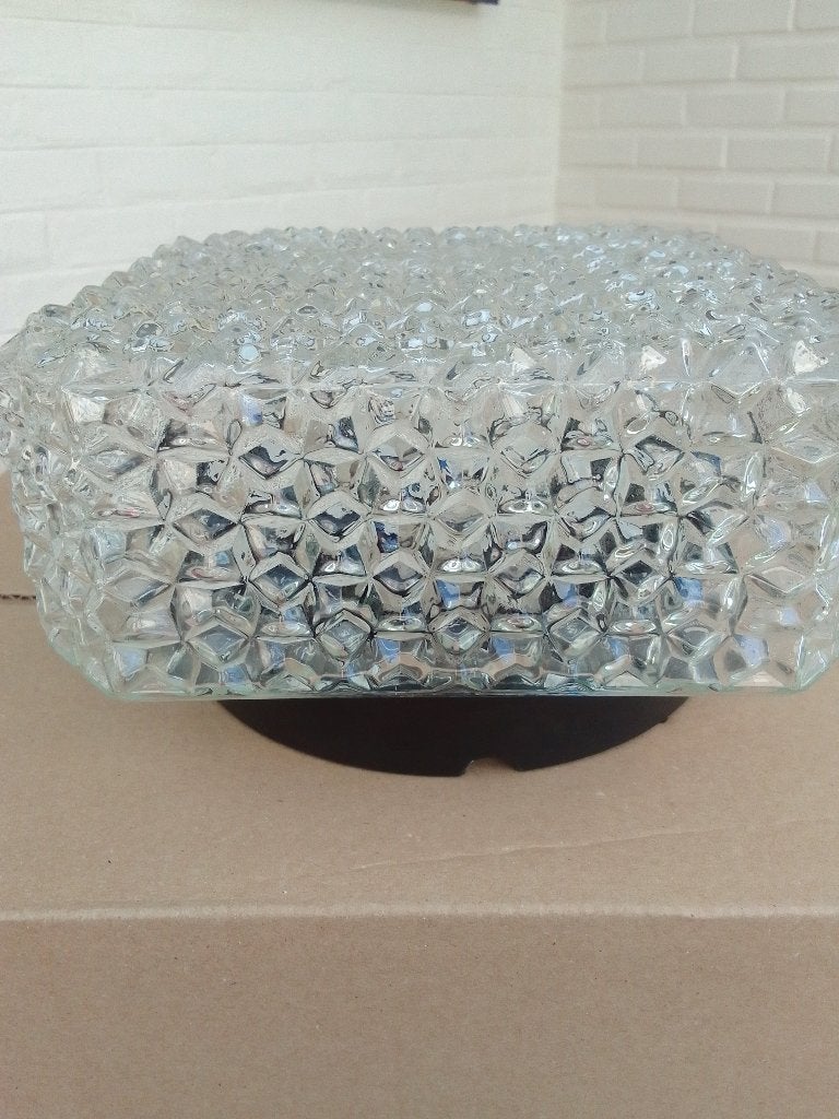 Plafonnier vintage, Enlèvement ou Envoi, Utilisé, Verre