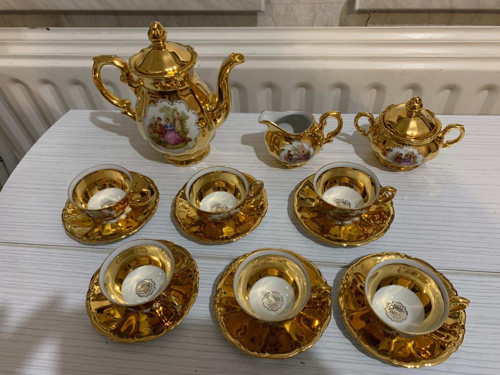 Vintage porseleinen theeservies 50 eu, Antiek en Kunst, Ophalen