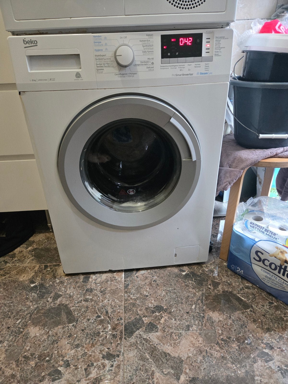 lave linge beko A++, Elektronische apparatuur, Wasmachines, Ophalen, Gebruikt, Energieklasse A of zuiniger, 1200 tot 1600 toeren