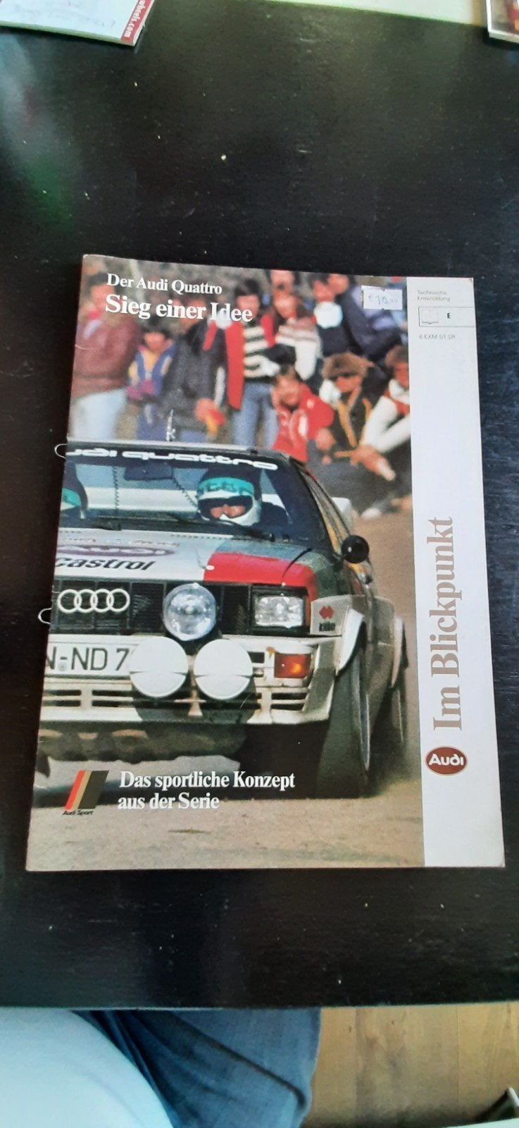 Audi Quattro folder jaren 1980, Ophalen of Verzenden, Nieuw, Folder