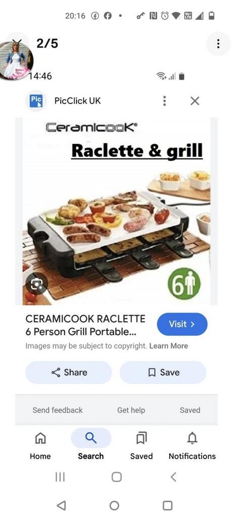 Appareil a raclette céramique 6p neuf, Electroménager, Enlèvement